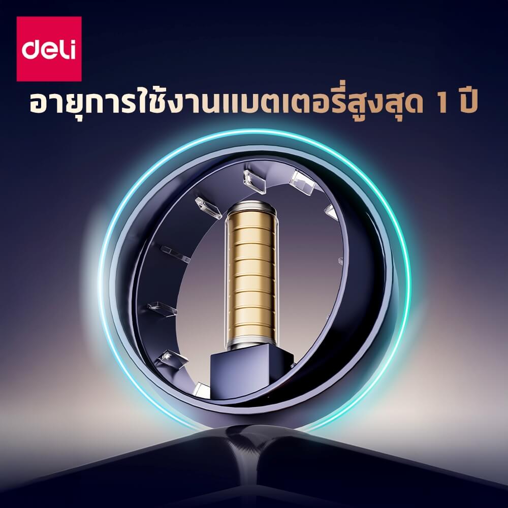 กลอนดิจิตอล DELI ES620-BK-01 ระบบสัมผัส รองรับAI สีดำ_3